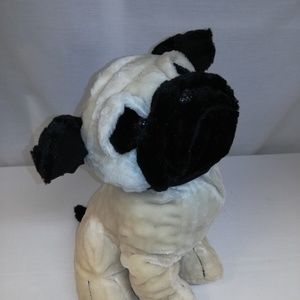 Max Pug Dog Plush Boxer Beige/Black 16 in. soft